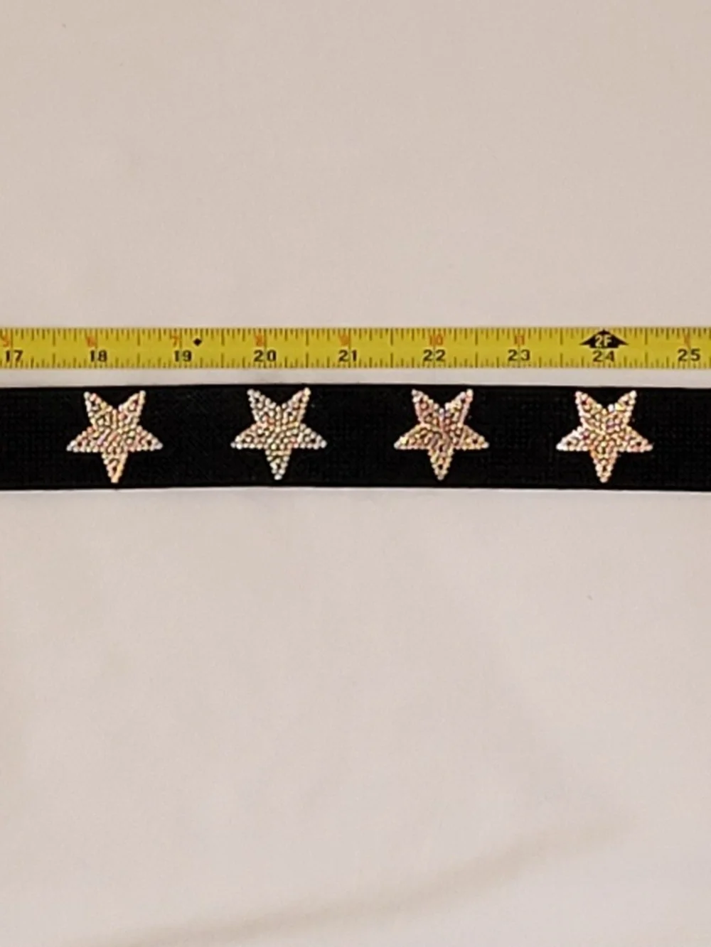BKE Black Star-Studded Rhinestone Soft Belt M